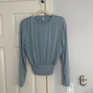 HALARA Light Blue Long Sleeve Top